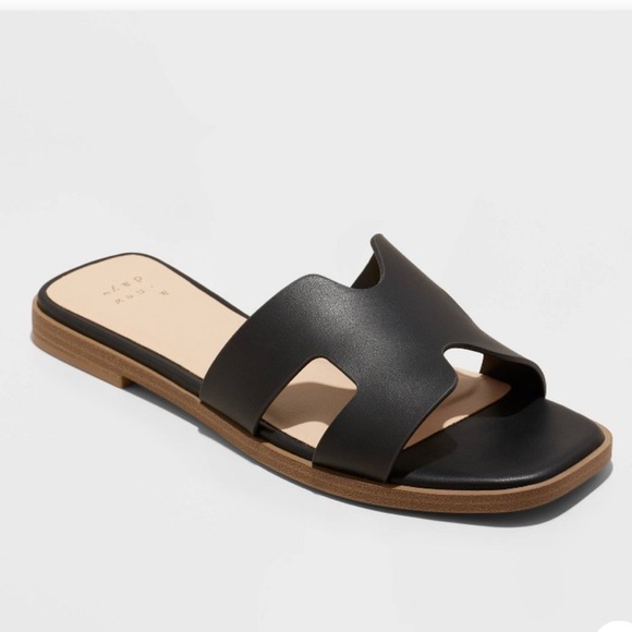 a new day Shoes - NWT Black Slide Sandals by A New Day in sz 9W